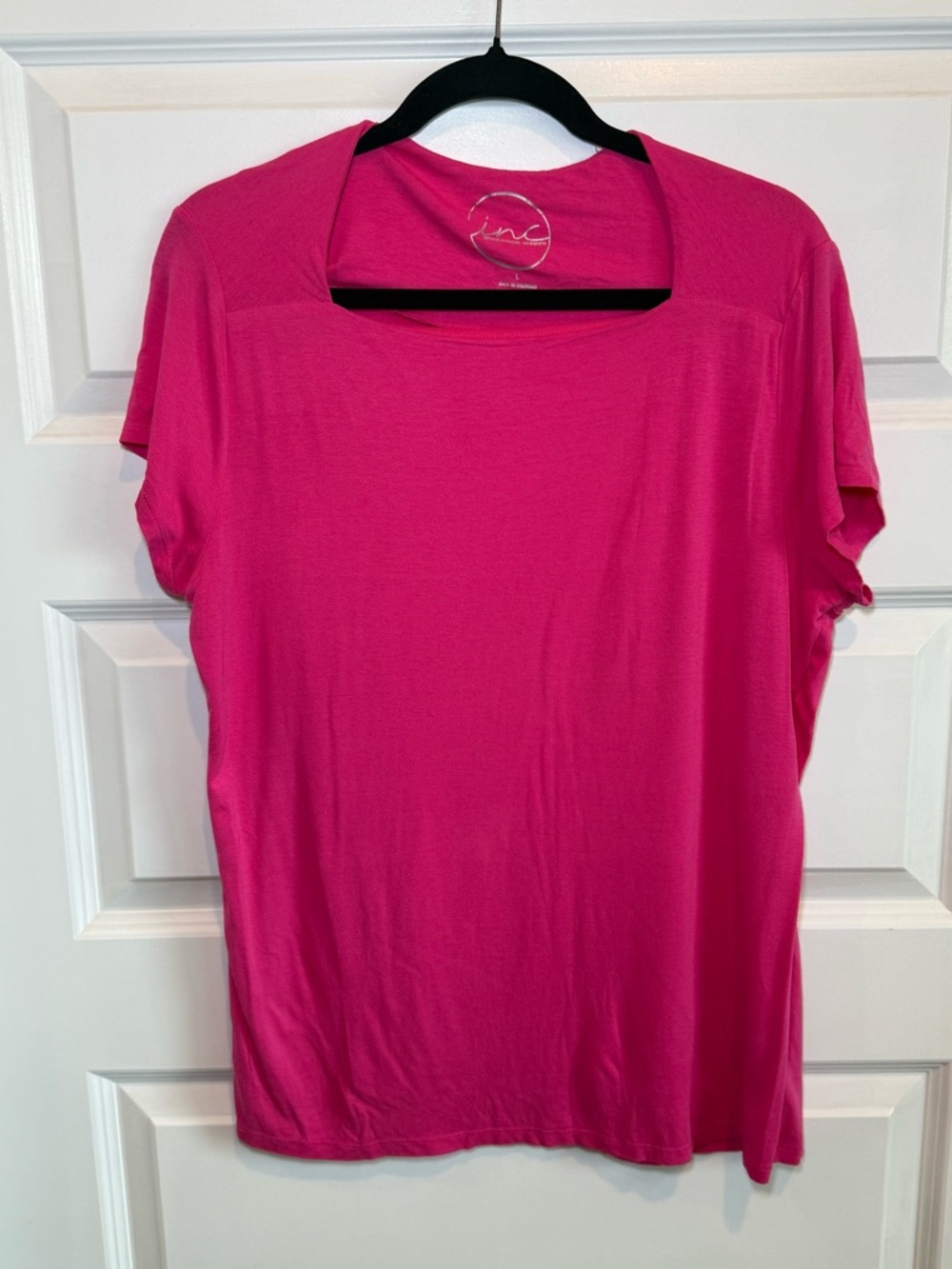 INC International Concepts Vibrant Pink Short Sleeve Tee